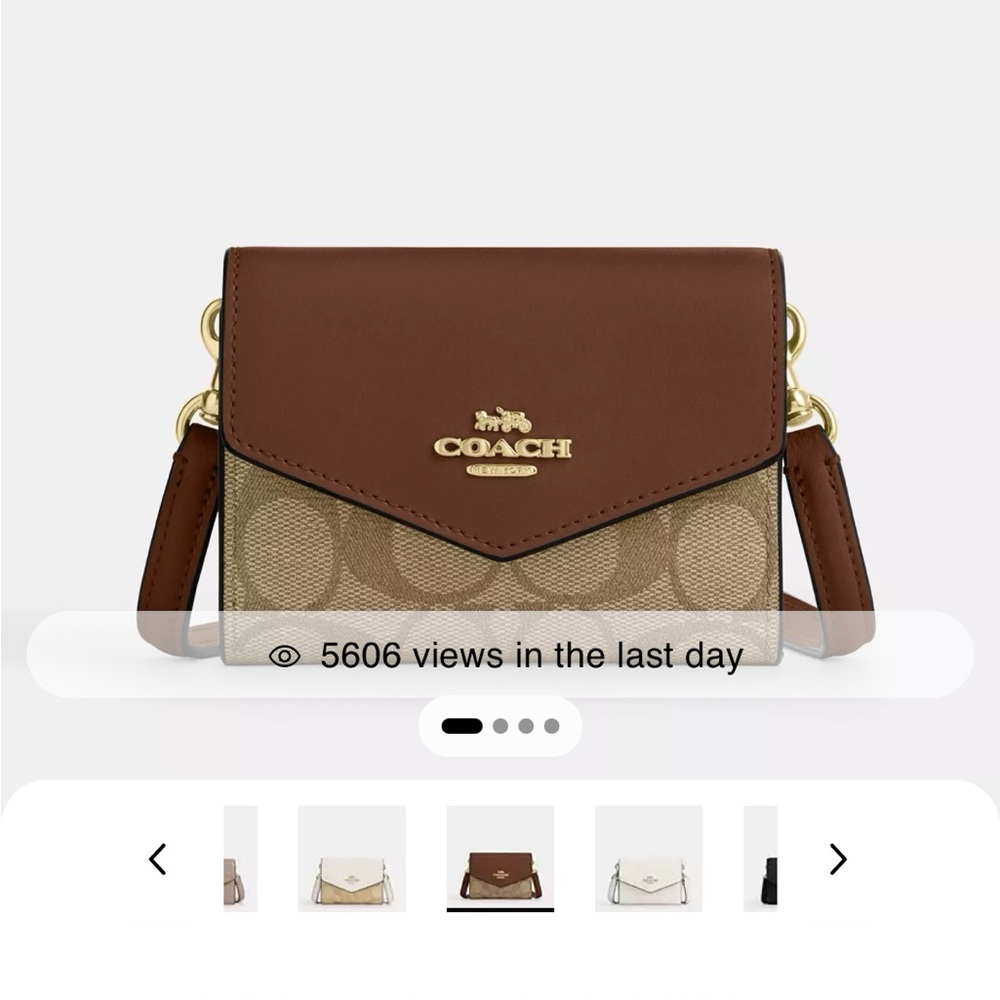 Coach Mini envelope wallet with strap
